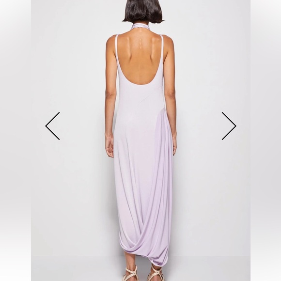 Jonathan Simkhai Roxanne Draped Dress - Lupine / S - Picture 4 of 5